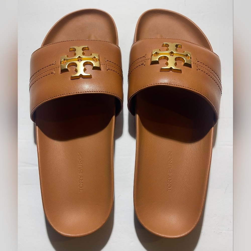 NWT Tory Burch Everly Anatomic Leather Slide Sandal